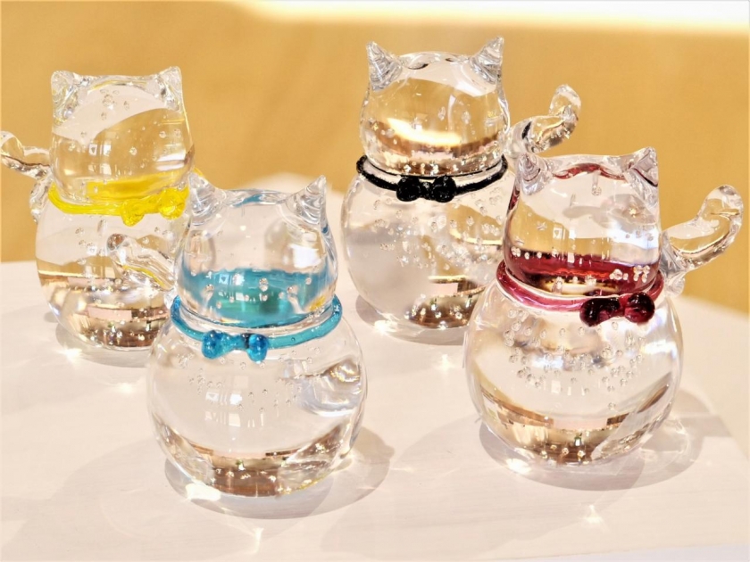 【新品未使用】さえらアキアカネ　ガラス小物 新品未使用】さえらアキアカネガラス小物