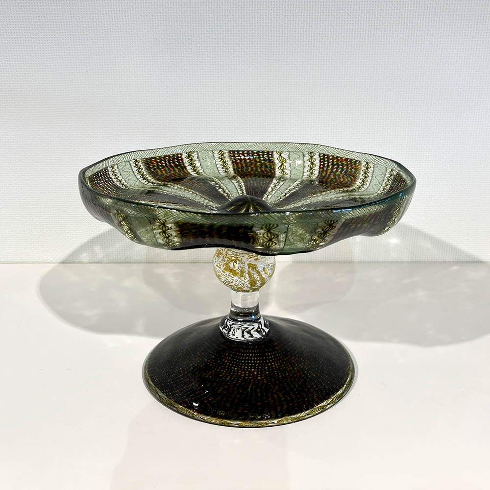 ガラス作家 江波冨士子 茜小紋 盃 酒器 硝子盃 小西潮 sake cup 小西潮 